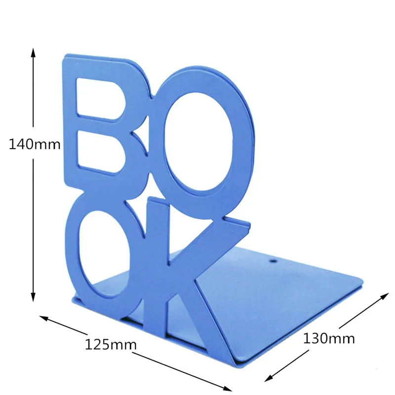 

2 Pcs Alphabet Book Shaped Metal Bookends Iron Support Holder Desk Stands for Books JR Deals