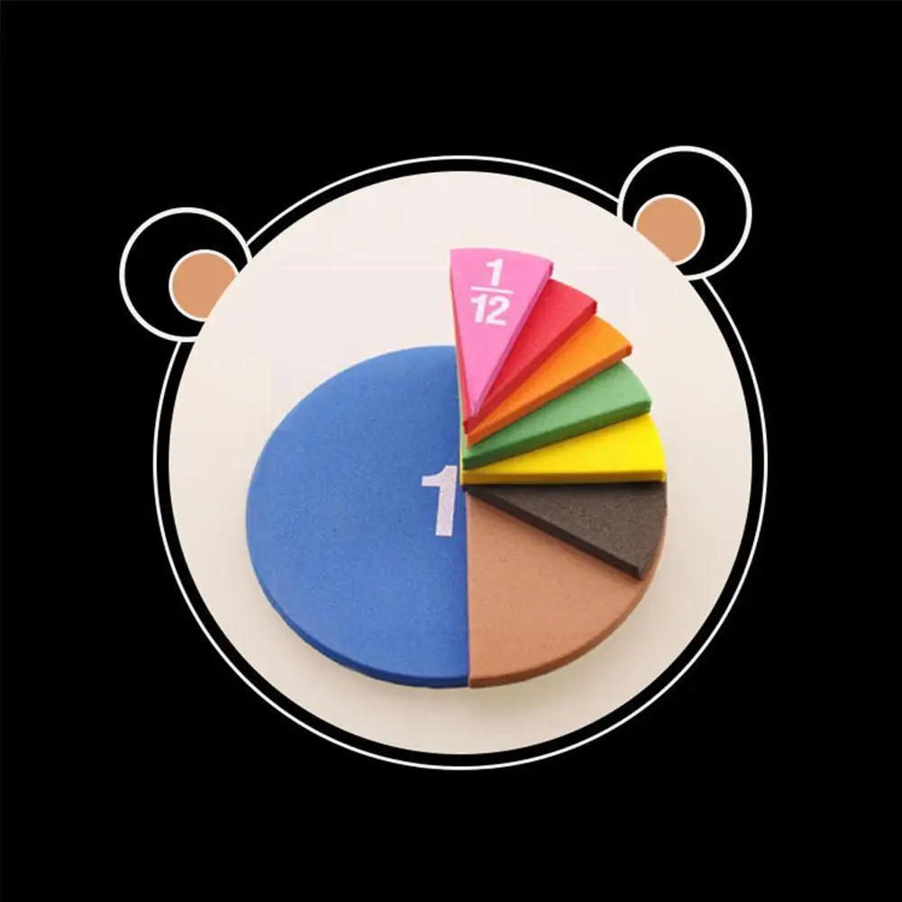 

Fractions Math Teaching Tool Eva Round Shape Instrument Early Educational Development Toy Kids Gifts Math Montessori A3r1