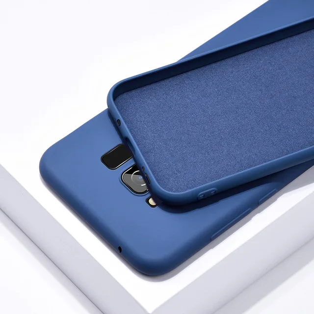 DBlue Роскошный жидкий силиконовый чехол для samsung Galaxy S10 5G S8 S9 Plus S10e Note 10+ Pro 9 8 Note9 S10+ Силиконовый мягкий чехол для телефона - Цвет: DBlue