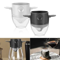 foldable coffee filter stainless steel drip coffee tea holder easy clean reusable paperless dual layer pour over coffee dripper