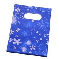 100pcslot 1318cm luxury blue fashion flowers gift packagings for wedding plastic candy bags