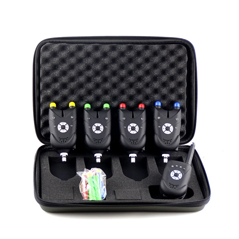 

Wireless Fishing Bite Alarm and Receiver 1+4 Fishing Swingers Led Indicator Fish Bite Buzzer Carp Fishing Tools
