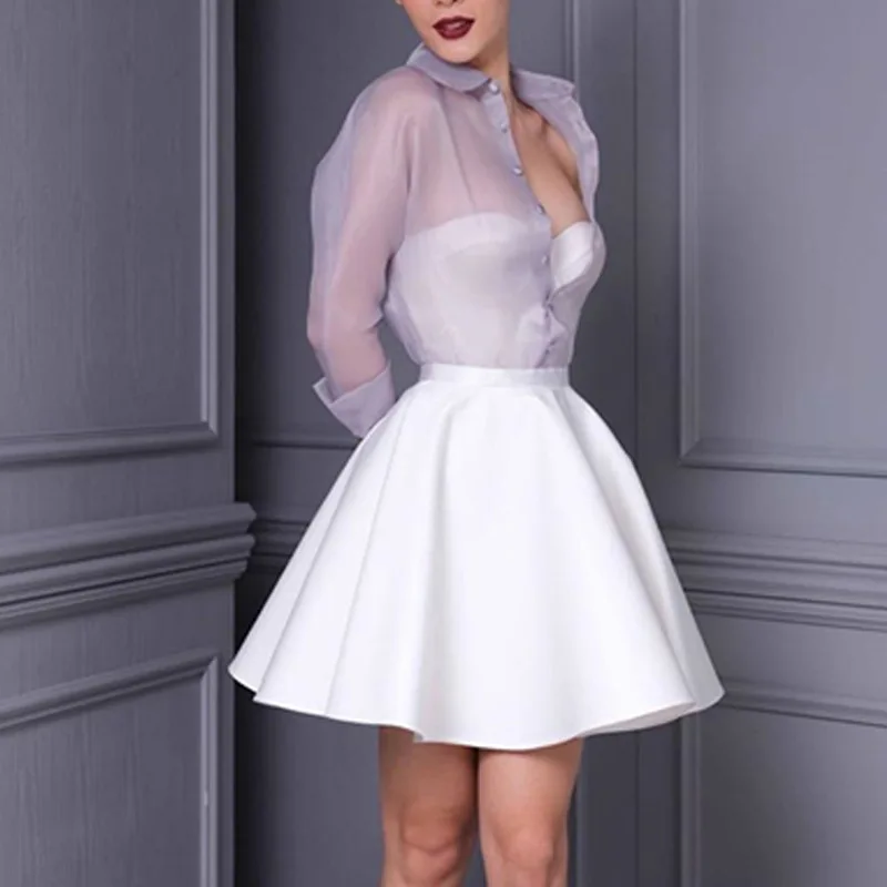 

[DEAT] Half-body Half-body Skirt Two Pieces Suit New Lapel Neck Long Sleeve Loose Women Fashion Tide Autumn Winter 2021 GX156