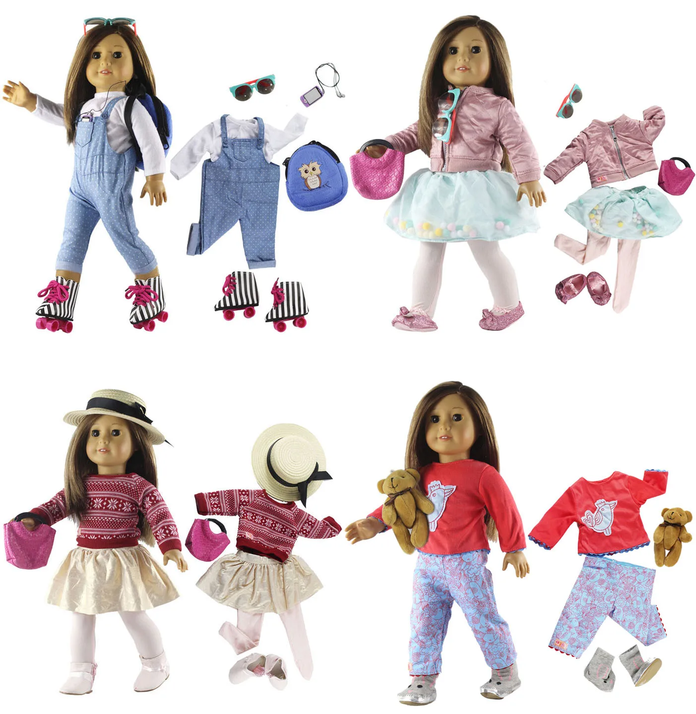 Модная Кукла набор одежды игрушка одежда наряд для 18-дюймовой куклы повседневная