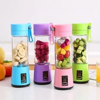 380ml 2 blades portable electric fruit juicer household usb rechargeable smoothie maker blenders machine bottle juicing cup