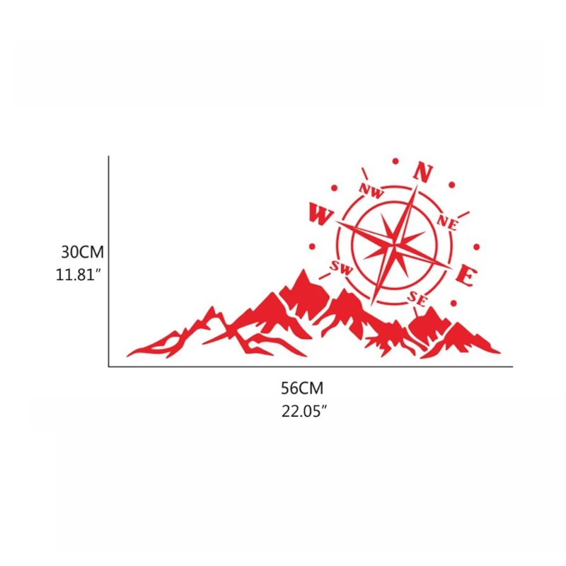 

Mountain Compass Car Sticker Funny Vinyl Car-Styling Decal Motorcycles Car Decor 3XUB