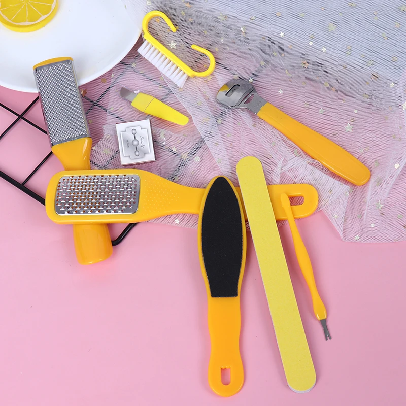 

10pcs/set Rasp Foot File Callu Remover Set Feet Exfoliating Scrubber Cleaner Pedicure Kit Foot Scrubber Pedicure Tools Kit