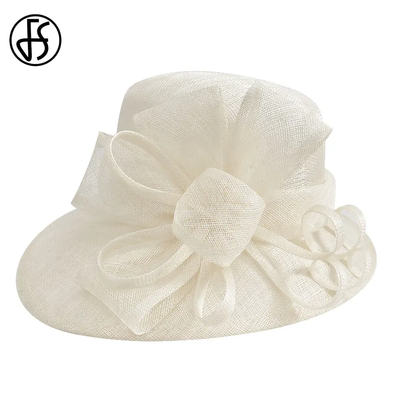 Женская шляпка с широкими полями FS для церкви и торжественных случаев розового