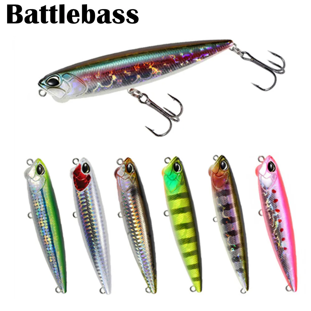 

BATTLEBASS 2021 NEW 1PC Pencil 65 Fishing Lures 100mm 14.3g Artificial Hard Bait Floating Stickbait Bass Trout Fishing Tackle