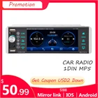 Автомобильный радиоприемник 1din, Android 10 Mirrorlink RDS AM FM 4-USB, разрешение 1120*480, двунаправленное соединение, 5,1 дюйма, U-диск