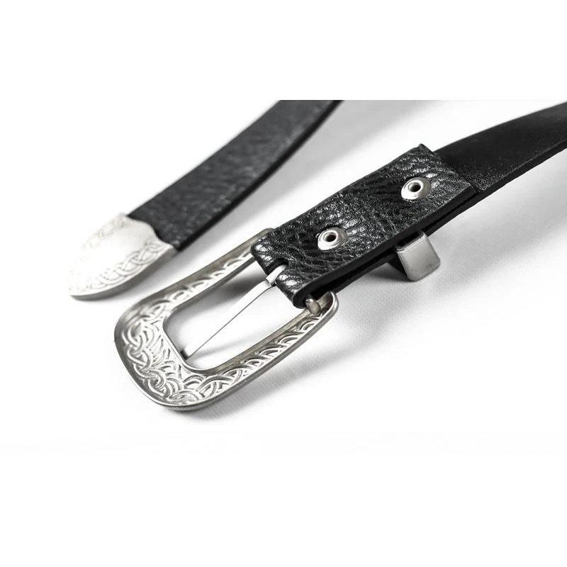 

Fashion Vintage Metal Buckle PU Leather Belt Women Girls Waist Belts High Quality Black Waist Belt