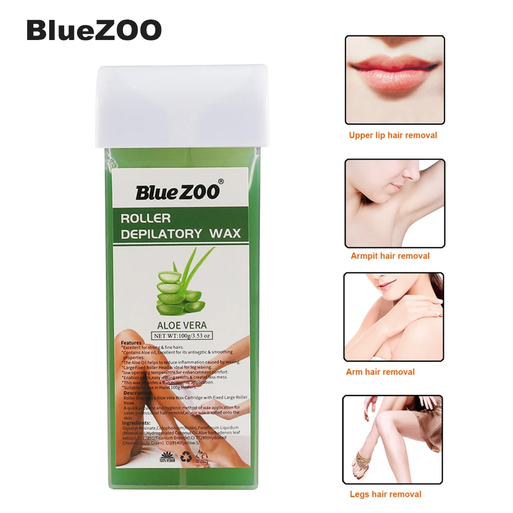 Blue ZOO, 100 г, роликовый эпиляционный воск, эпилятор для рук, ног, подмышек, тела, воск для удаления волос, несколько ароматов, инструменты для удаления волос