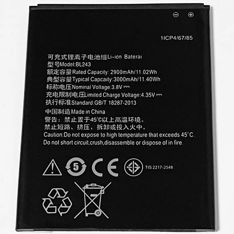 3 8 V 3000 мА/ч BL243 для Lenovo K3 Примечание K50 t5 t3s K50a40 A7000 a A7600 m A5500 A5600 A5860 батарея|battery for