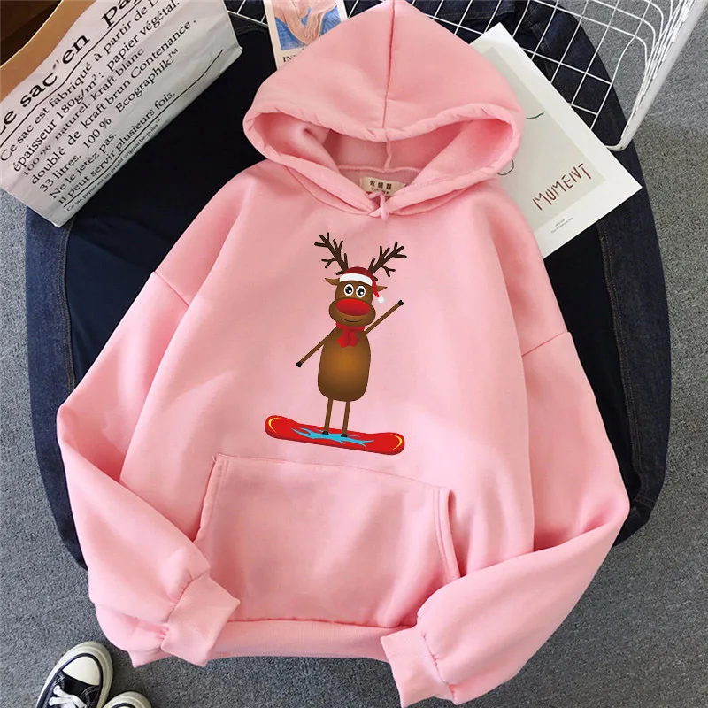 

Women's Christmas Hoodie Oversized Women's Clothing Streetwear Long Sleeve Tops Pocket Casual Sports Women's Pullover