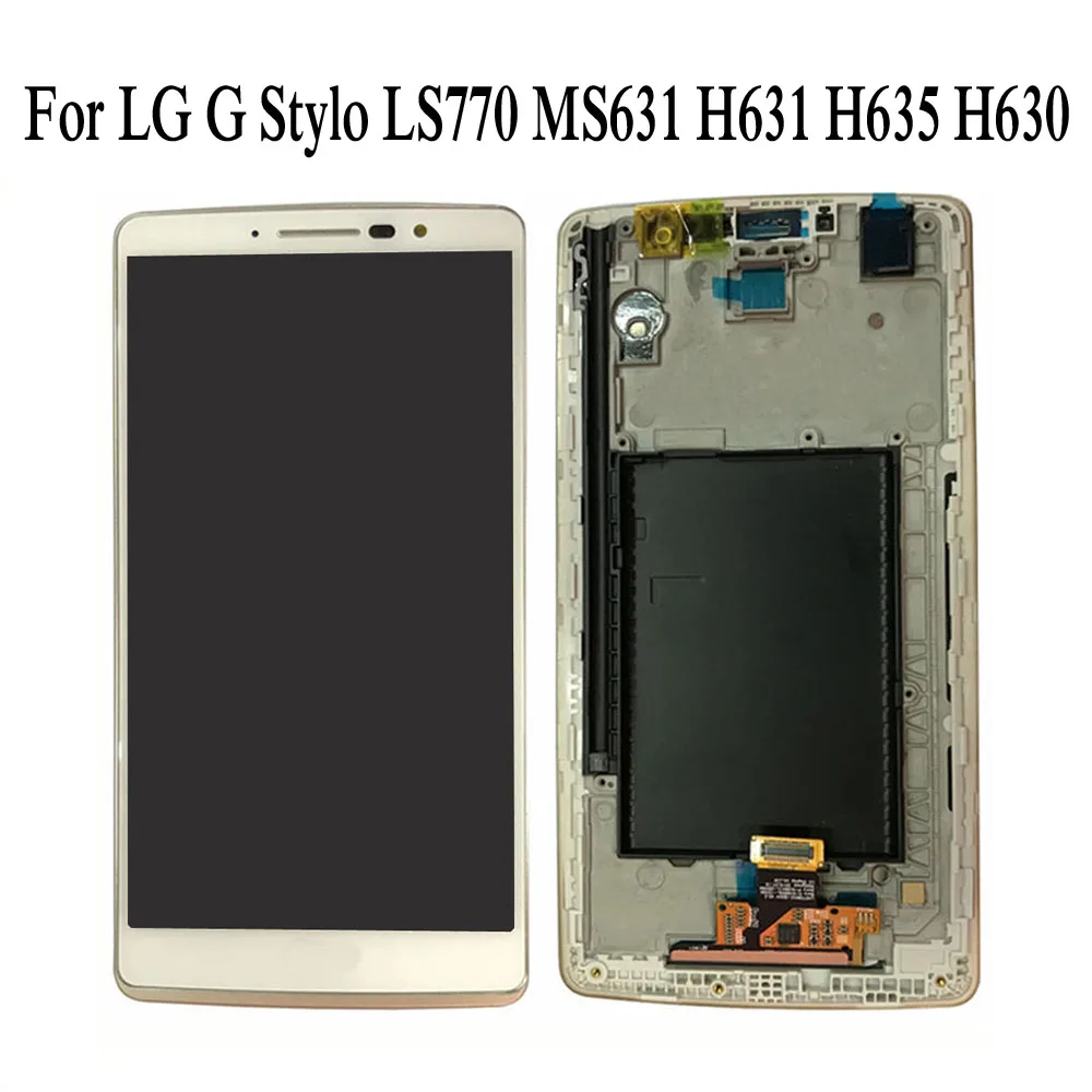 Стилус для LG G4 H635 H630 H540T H630D H635A H635C ЖК-дисплей Дисплей кодирующий преобразователь сенсорного экрана в сборе для мобильного телефона LG G Stylo LS770 MS631 H634 - Цвет: Big ic GD with frame