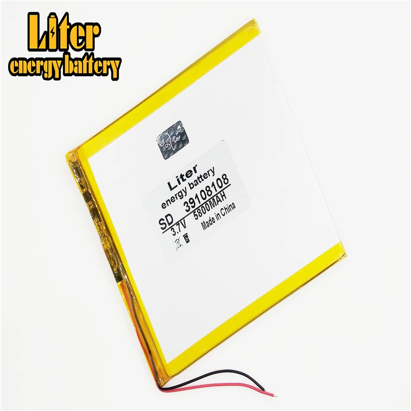 Полимерная аккумуляторная литиевая батарея PL39108108 40110110 3 7 V 5800mAh аккумулятор для DIY