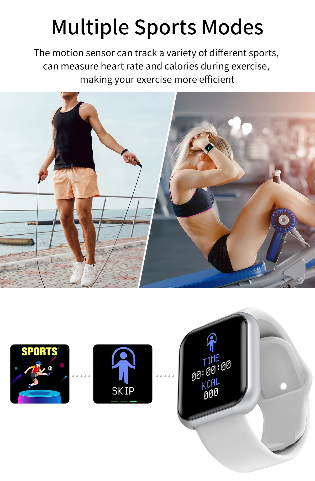 2021 smartwatch men women heart rate blood pressure monitor waterpoof bluetooth d20s smart watch for android ios smart clock y68 free global shipping