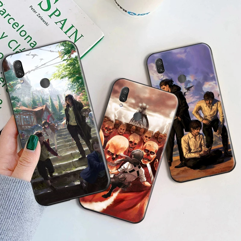 

Anime Japanese Allen Attack On Titan Phone Case For Xiaomi Redmi 7 7A Note 7 7Pro 8 8A Note 8 8 2021 8T Hard Coque Back Cover