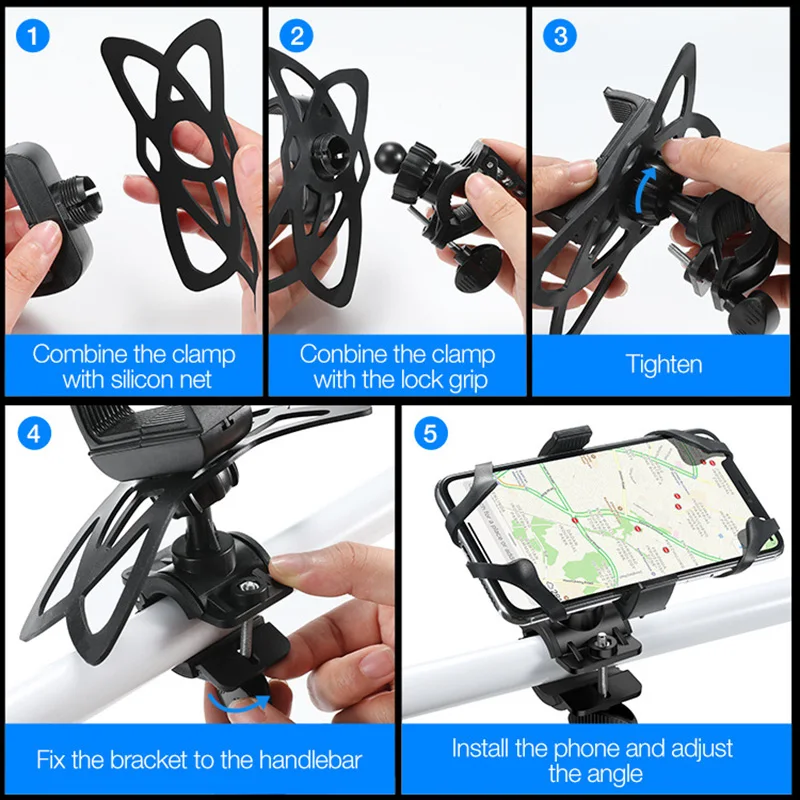 Крепление для телефона на велосипед вращающийся 360 градусов кронштейн сотового