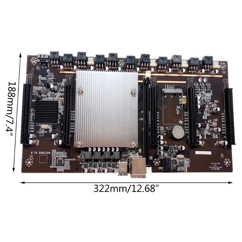 Kaufen BTC X79-H61 Bergmann Motherboard Für CPU Set 5 Karte Slot Für DDR3 Speicher Integrierte VGA Interface 60mm Abstand Niedrigen Power