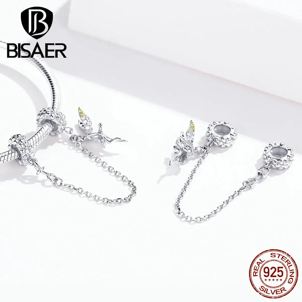 Сказочные Подвески BISAER, Стерлинговое Серебро 925 пробы, Лесная фея, бусины, Подвески, подходят для шармов, браслеты из серебра 925, ювелирные изделия, аксессуары ECC1278