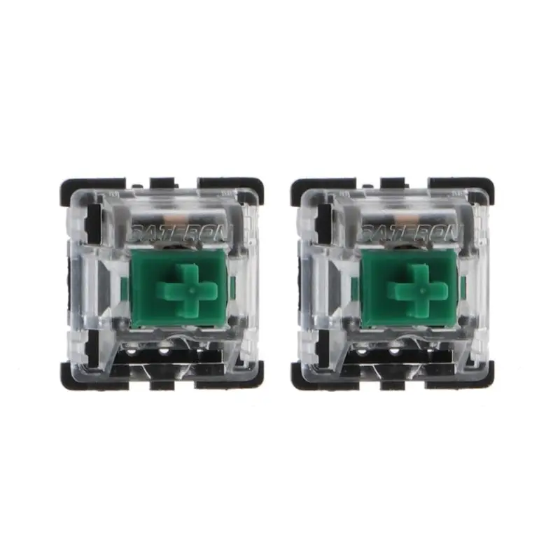

10Pcs Mechanical Keyboard Gateron MX 3 Pin Green Switch Transparent Case
