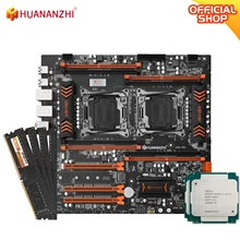 HUANANZHI X99 F8D X99 Motherboard Intel Dual  with Intel XEON E5 2696v3*2 with 4*8GB DDR4 NON-ECC  memory combo kit NVME USB