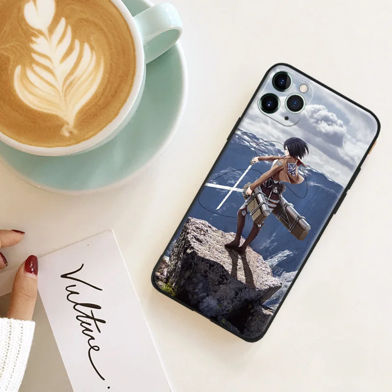 mikasa shingeki no kyojin anime for iphone se 6 6s 7 8 plus x xr xs 11 12 mini pro max soft silicone phone case cover shell free global shipping