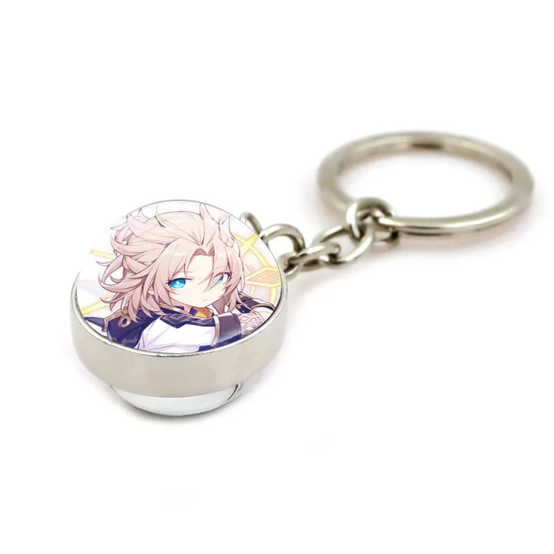Брелок для ключей Game Genshin Impact двусторонний кулон в виде стеклянного шара