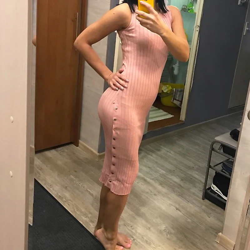 Женское облегающее платье с круглым вырезом Gagarich длинное трикотажное стрейч