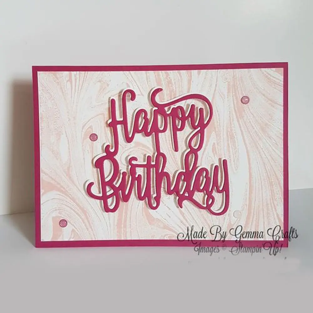 Новый металлический трафарет с днем рождения фотоальбом декор сделай сам