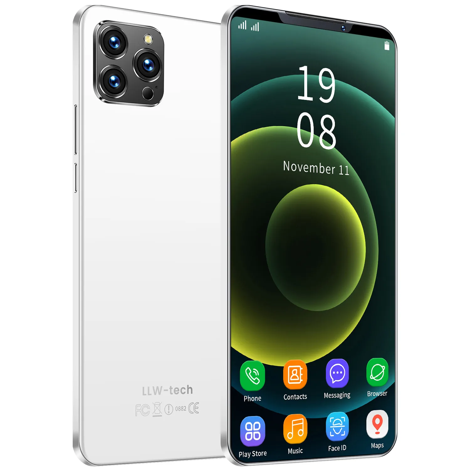 

I12 Pro 6.3 Inch Full Screen Smartphone 6GBRAM+128GBROM 5+16MP 10Core MTK6595 Face Fingerprint ID 4000MAH Dual SIM Card