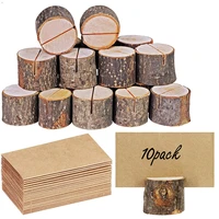102030pcs wood place card holders table name card holder holder memo note with table place cards for party wedding