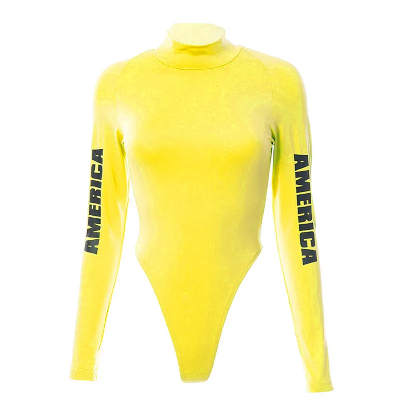 Женское боди с открытой спиной и длинным рукавом круглым вырезом |