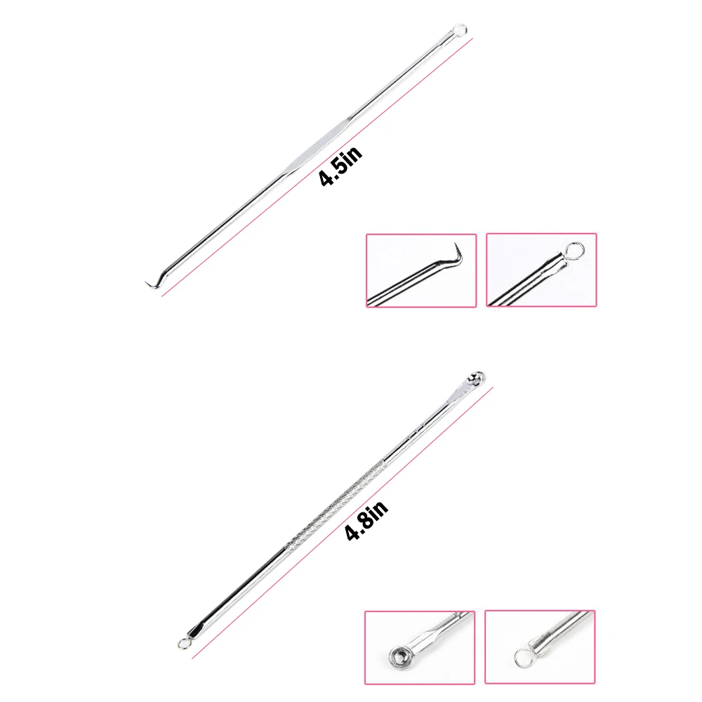 

4PCS Blackhead Removal Needles Black Dots Cleaner Stainless steel Spot Extractor Acne Treatment Needle Set Face Clean Care Tool