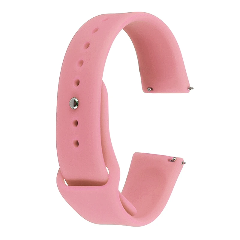 Pink 20 мм замена силиконовый ремешок для часов для samsung Шестерни S4 huawei часы 2 Xiaomi Huami Amazfit Bip A1608 Смарт ремешок для наручных часов - Цвет: Pink