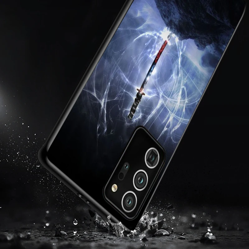 

The Sword in the Stone Shockproof Cover for Samsung Galaxy S21 S20 FE Ultra Lite S10 5G S10E S9 S8 Plus Black Phone Case