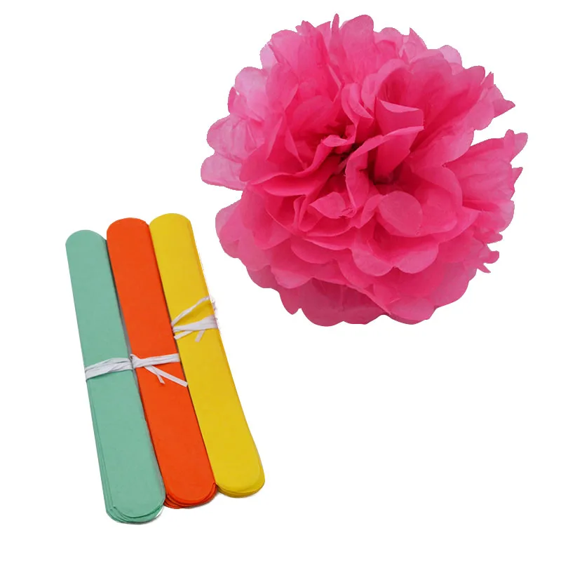 1 Set Decorative Paper Flowers Pompoms Ball Tissue Tassels Garland for Baby Shower Boy Girl Kids Birthday Party Decoration | Дом и сад