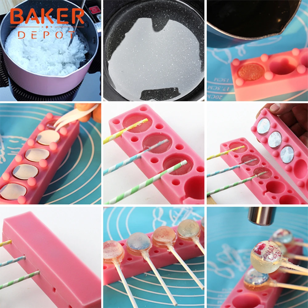 BAKER DEPOT большая силиконовая форма для леденца Сердце Шоколад Конфеты леденец Форма Торт Кондитерские украшения инструмент DIY День рождения Валентина