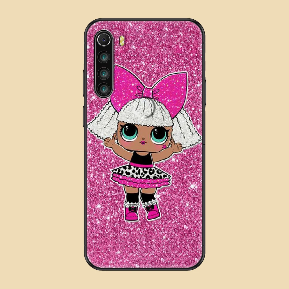 

Surprise Girl Phone case For Xiaomi Redmi Note 7 7A 8 8T 9 9A 9S 10 K30 Pro Ultra black pretty funda trend Etui tpu hoesjes soft