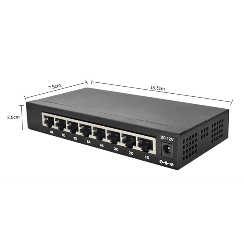 Управляемый коммутатор с 8 портами Gigabit управляемый Ethernet 10/100/1000M VLAN | Компьютеры и
