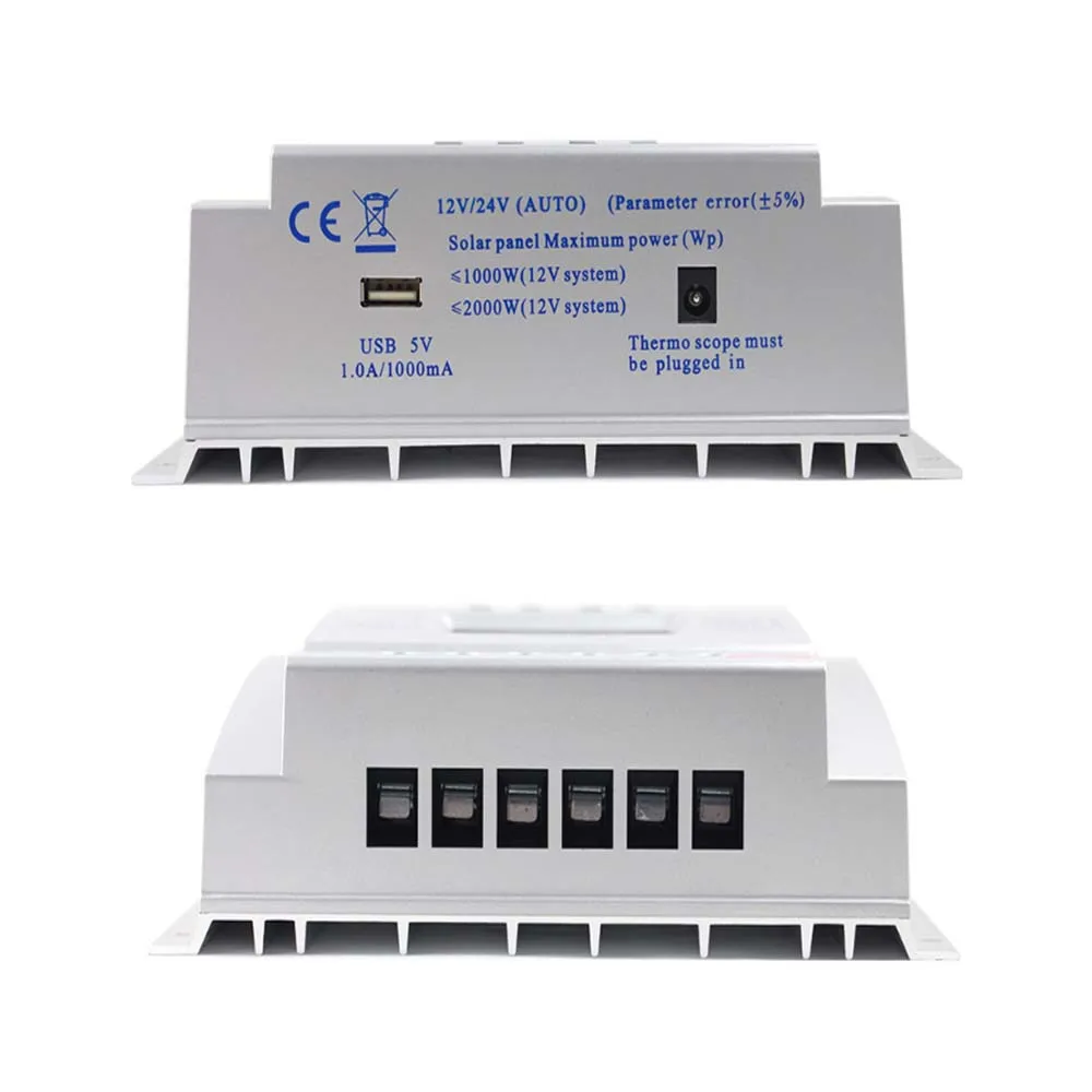

MPPT 60A L60 Solar Battery Charge Controller LCD 12V 24V Auto USB 5V 1.5A Regulator High Efficiency Solar Tracking System