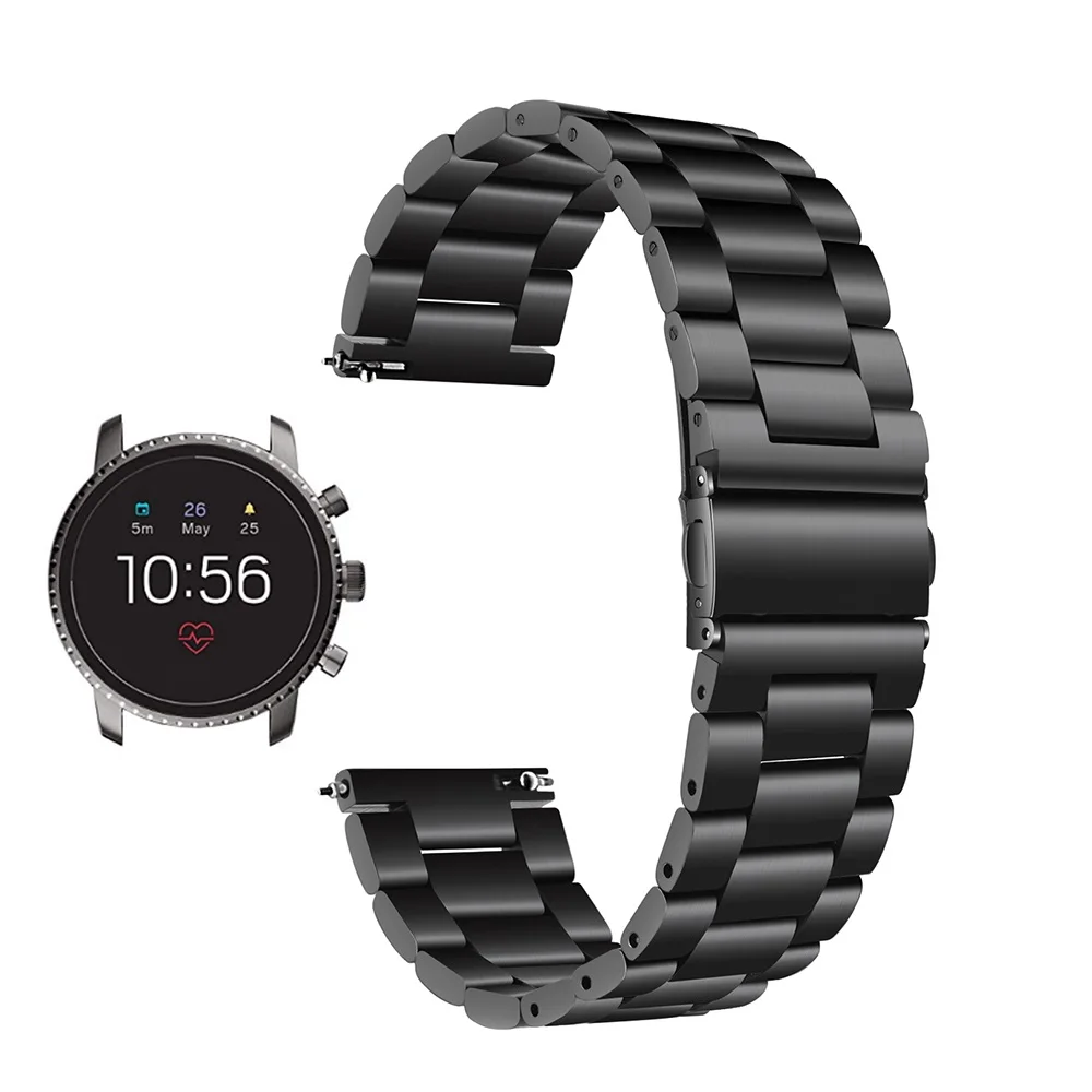 Ремешок для часов из нержавеющей стали Quick Release Fossil Gen 4 Q исследователь HR / 3