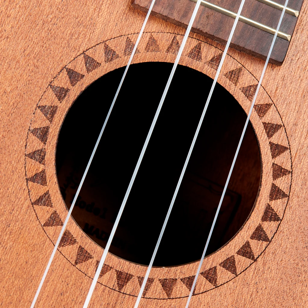 Детская мини гитара для студенческого концерта 4 струны розетка из розового