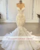 Luxury Mermaid African Women Wedding Dresses 2023 Beaded Embroidery Sexy White Vintage Lace Organza Bridal Wedding Gown 3 Luxury Mermaid African Women Wedding Dresses 2023 Beaded Embroidery Sexy White Vintage Lace Organza Bridal Wedding Gown 3