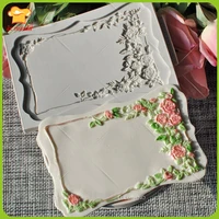 diy baking moulds tengman rose photo frame silicone mould chocolate cake decoration mold mirror frame