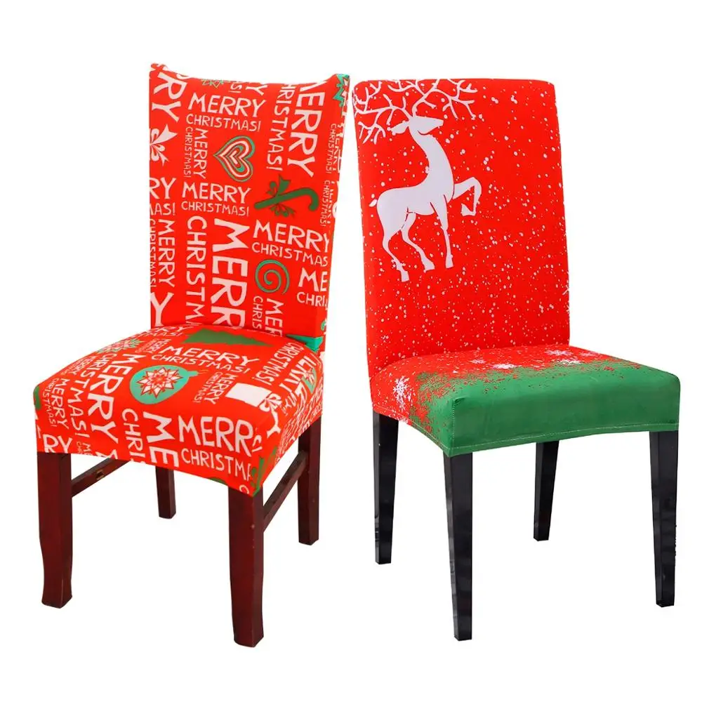 Рождественский стул Чехлы для столовой чехлы сидений компьютерных стульев чехол