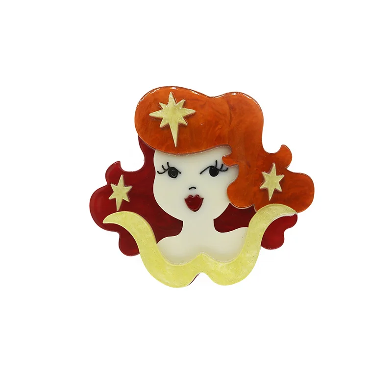 Angela GIRL Brooch Pin Resin Acrylic Brooches Pins Fashion Dress Accessory Jewelry | Украшения и аксессуары