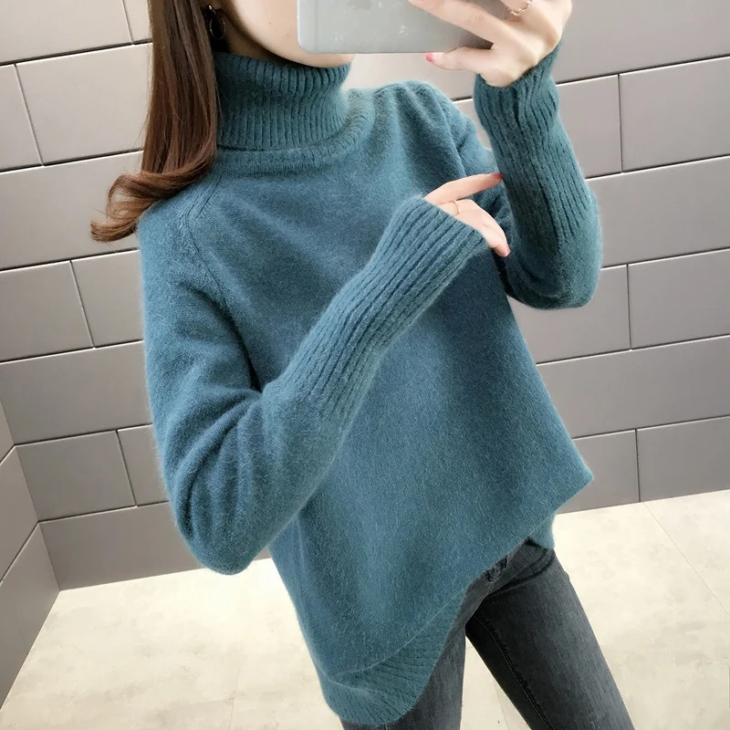 

In room 152614, four row 6 to film a new pure color two lapel turtleneck sweater 55