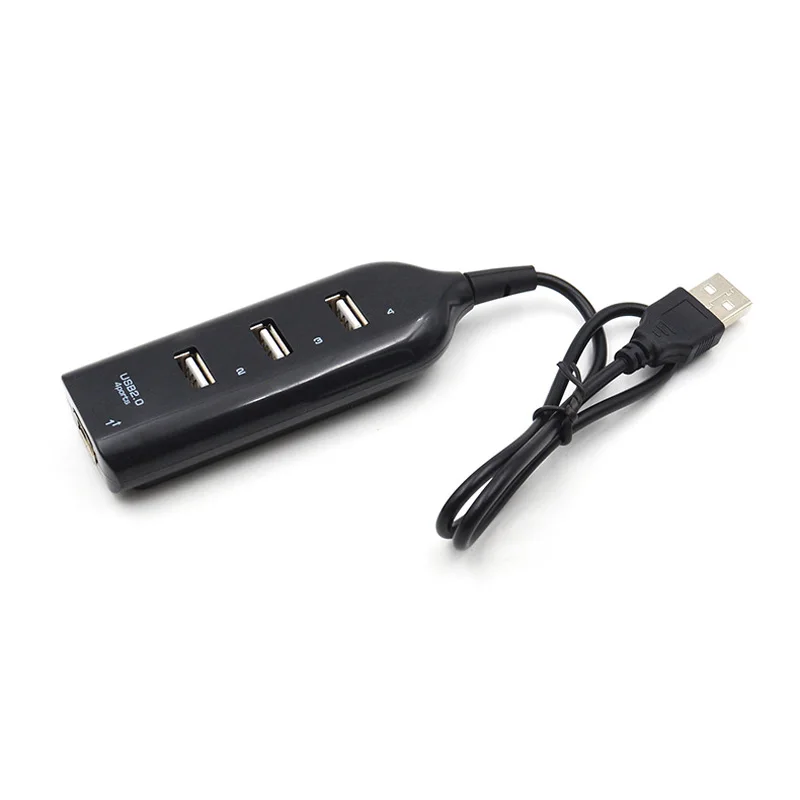 USB2.0 4 Port High Speed HUB Splitter Convenience Portable Mini USB Adapter For PC Laptop Windows Win 7/8/XP Mutiply Interface - Цвет: USB2.0 HUB Black